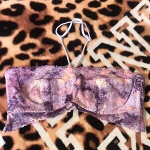 Victoria’s Secret PINK cotton candy lace halter bralette size medium NWOT